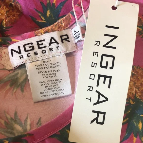 INGEAR RESORT sz XXLarge Pineapple Graphic Tankdress Beach Resort Summer $59 NEW - Picture 8 of 16